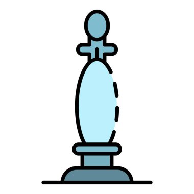 Piskopos figürü renk ana hatları vektörü