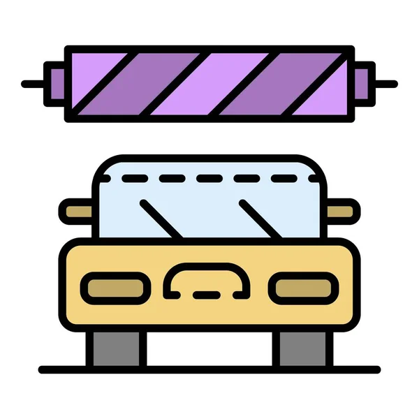 Цветовой вектор контура автомойки — стоковый вектор