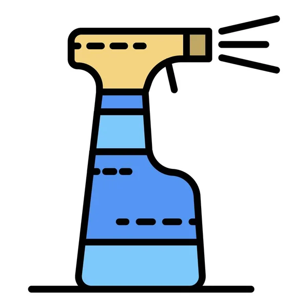 Myjnia samochodowa spray butelka ikona kolor zarys wektor — Wektor stockowy