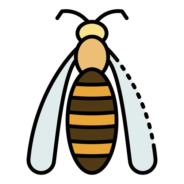 Wasp icône couleur contour vecteur — Image vectorielle