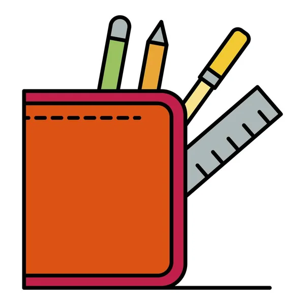 Vektor barvy obrysu ikony tužky — Stockový vektor