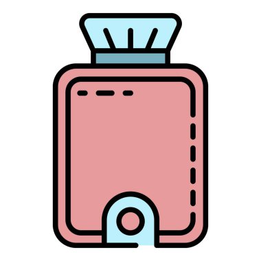 Daha sıcak kauçuk renkli dış hat vektörü