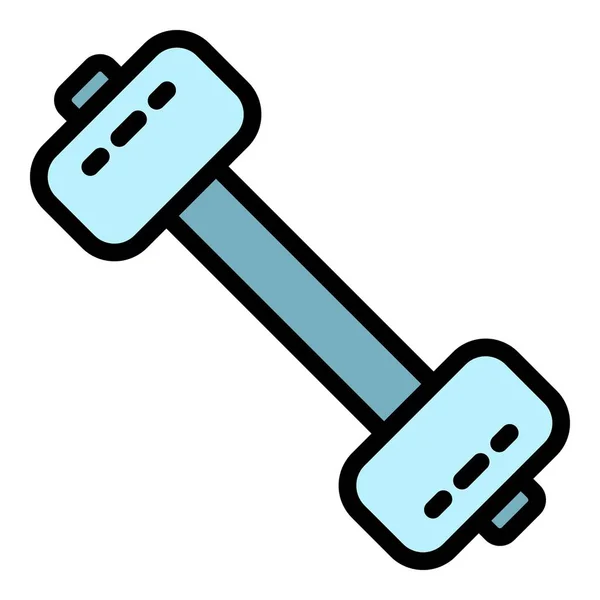 Dumbell pesado icono color contorno vector — Vector de stock