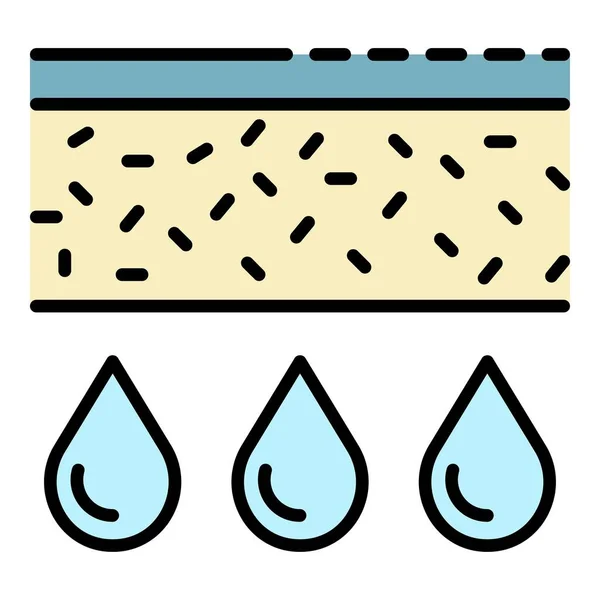 Water filter structure icon color outline vector — Stock Vector