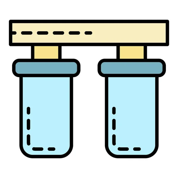 方块水过滤图标颜色轮廓矢量 — 图库矢量图片