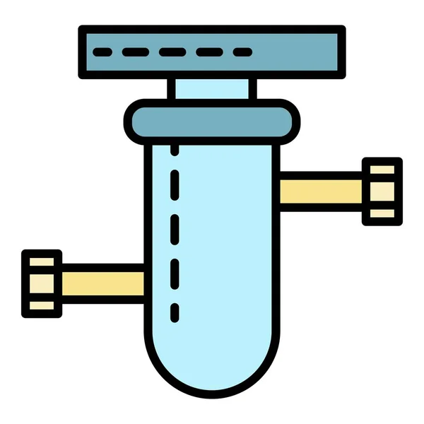 Wasserfilter-Symbol Farbe Umrissvektor — Stockvektor