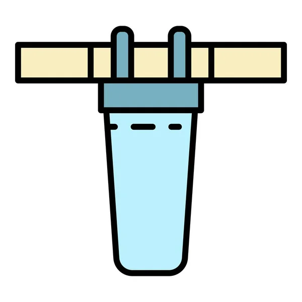 Icono de filtro de agua mineral color contorno vector — Vector de stock
