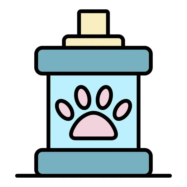 Pet Spray Symbol Farbe Umrissvektor — Stockvektor