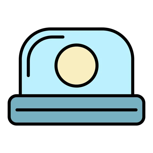 Cat home box icône couleur contour vecteur — Image vectorielle