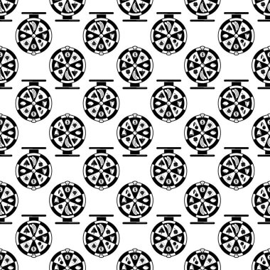 Meyve tekerleği servet desenli dikişsiz vektör