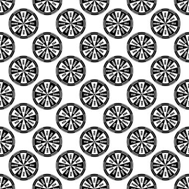 Dönen talih çarkı desensiz vektör