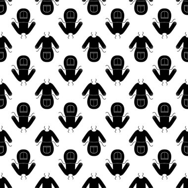 Önlük desenli kadın vektörü