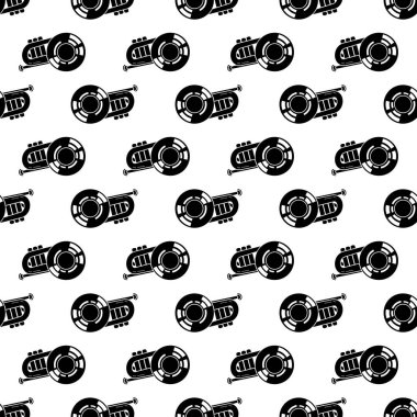 Bas trompet deseni dikişsiz vektör