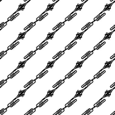 Klasik trompet şablonu kusursuz vektör