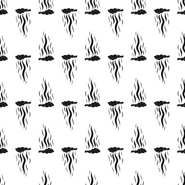 Yanmış kamp ateşi deseni kusursuz vektör