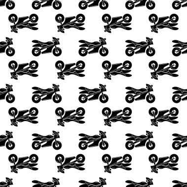 Küçük motosiklet desenli, pürüzsüz vektör