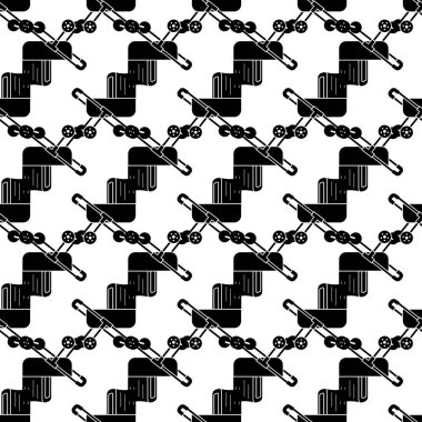 Plastik bebek arabası deseni pürüzsüz vektör