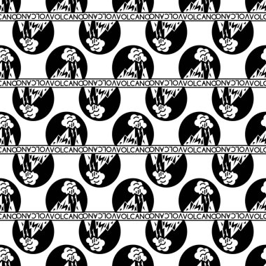 Volkan lav logosu, basit stil