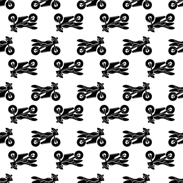 Small motorbike pattern seamless vector — Stock Vector