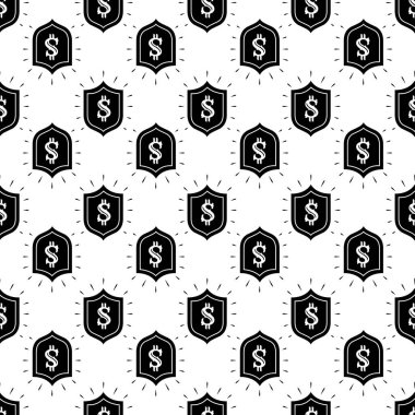 Dolar kalkanı şablonu kusursuz vektör