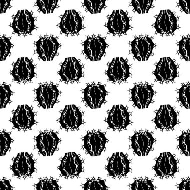 Ev kaktüsü desenli dikişsiz vektör