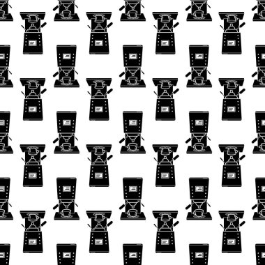 Modern kahve makinesi desen dikişli vektör