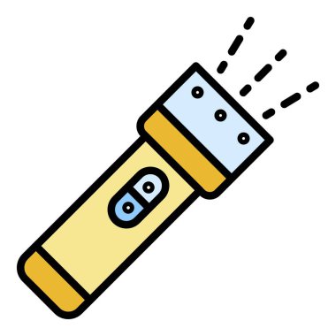 El feneri simgesi renk ana hatları vektörü