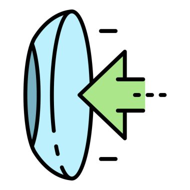 Kontak lens simgesi renk dış hat vektörünü yerleştir