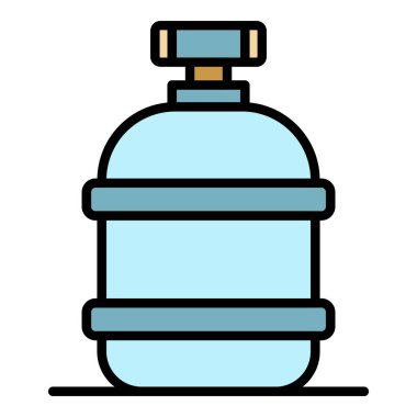 Sulama rezervi tank simgesi renk dış hat vektörü