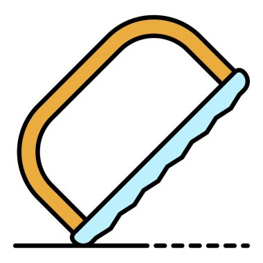 El metali testeresi renk çizgisi vektörü