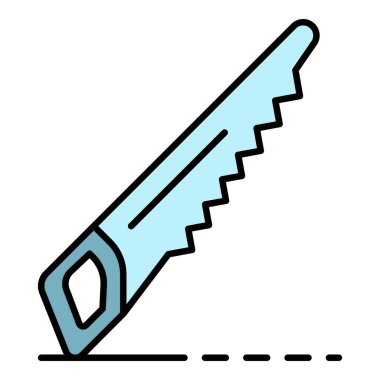 El testeresi renk çizgisi vektörü