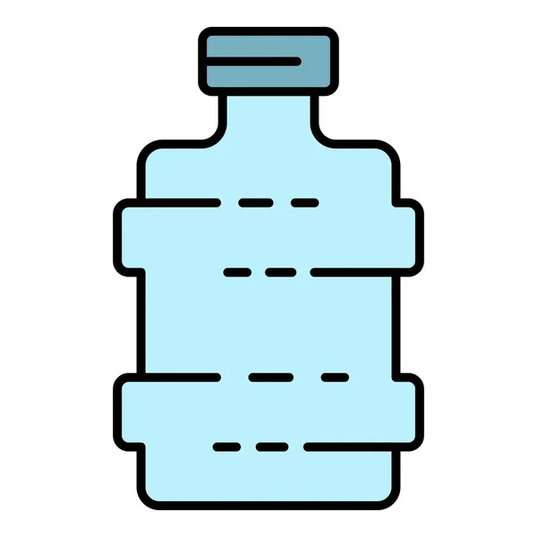 Wasserflasche Symbol Farbe Umrissvektor — Stockvektor