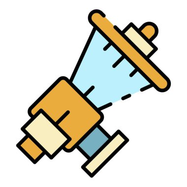 Araba iletim kutusu simgesi renk ana hatları vektörü