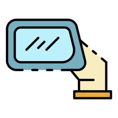 Kapı aynası rengi dış hat vektörü