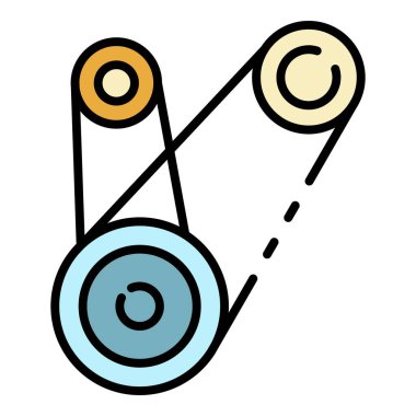 Motor zamanlama kemeri renk çizelgesi vektörü