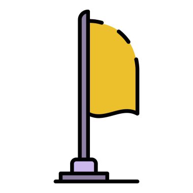 Bayrak simgesi rengi dış hat vektörü