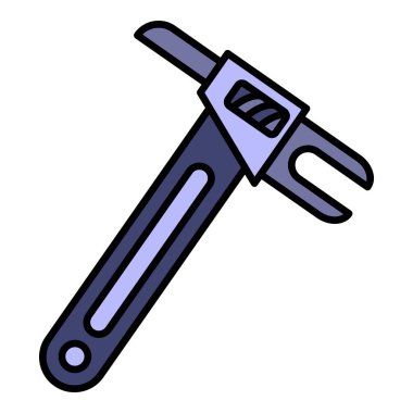 Mimari anahtar simgesi renk ana hatları vektörü