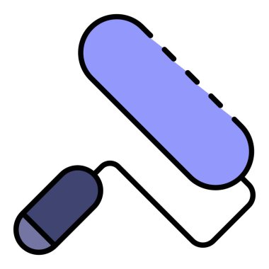 Yapı silindiri renk ana hatları vektörü