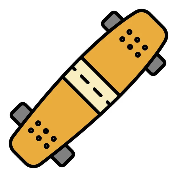 Extreme skateboard icon color outline vector — Stock Vector