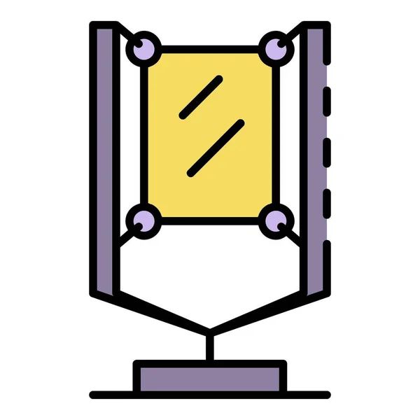 Urban Lightbox ikona kolor zarys wektor — Wektor stockowy