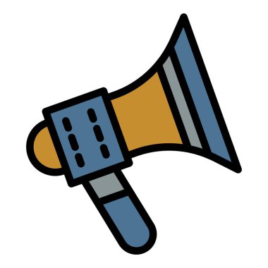 El hoparlörü renk ana hatları vektörü