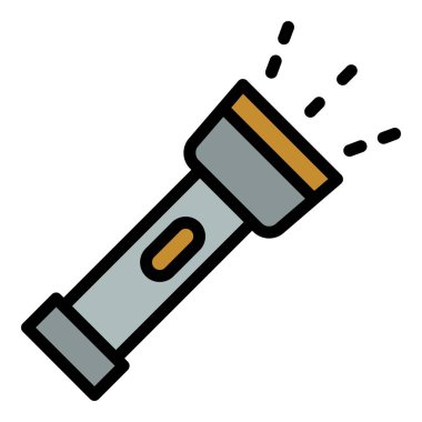 El feneri simgesi renk ana hatları vektörü