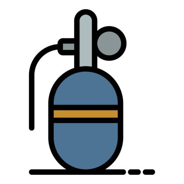 El bombası simgesi rengi dış hat vektörü