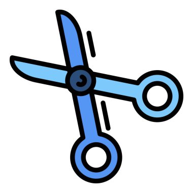 Makas simgesi renk dış hat vektörü