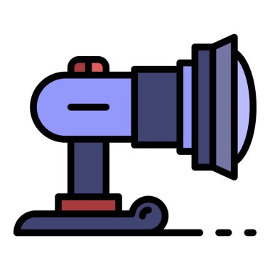 Işık noktası simgesi renk ana hatları vektörü