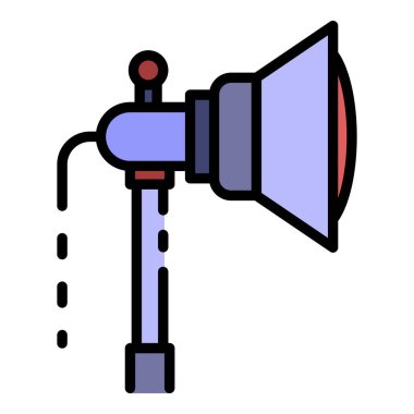 Leke Işığı simgesi renk ana hatları vektörü