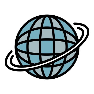 Genel gönderim simgesi renk ana hatları vektörü