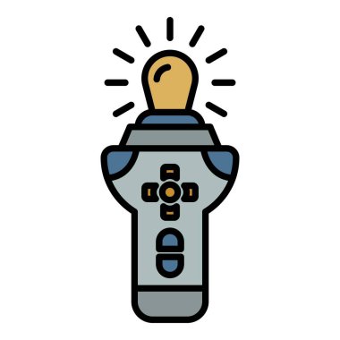 Joystick el simgesi renk ana hatları vektörü