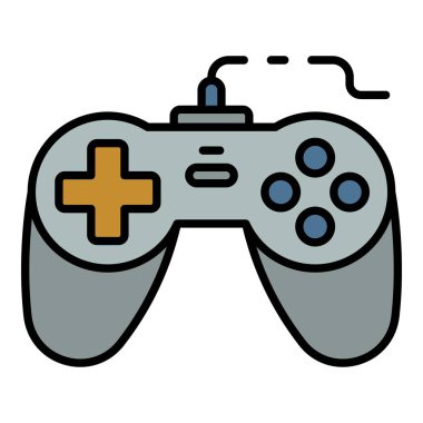 Oyun çubuğu simgesi renk ana hatları vektörünü göster