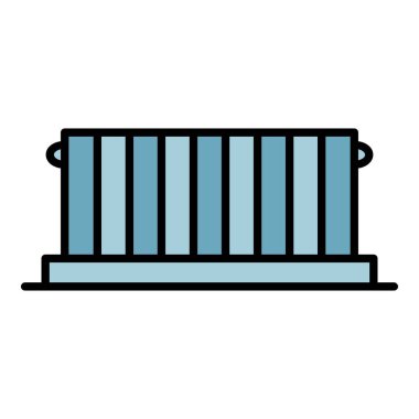 Deniz konteyneri port renk ana hatları vektörü